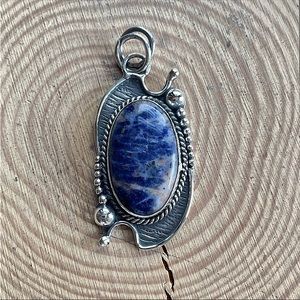 Sodalite gemstone pendant